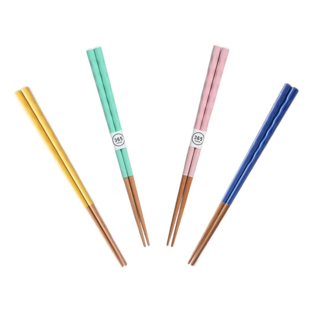 365methods Dishwasher Safe Antibacterial Carved Chopsticks 23cm