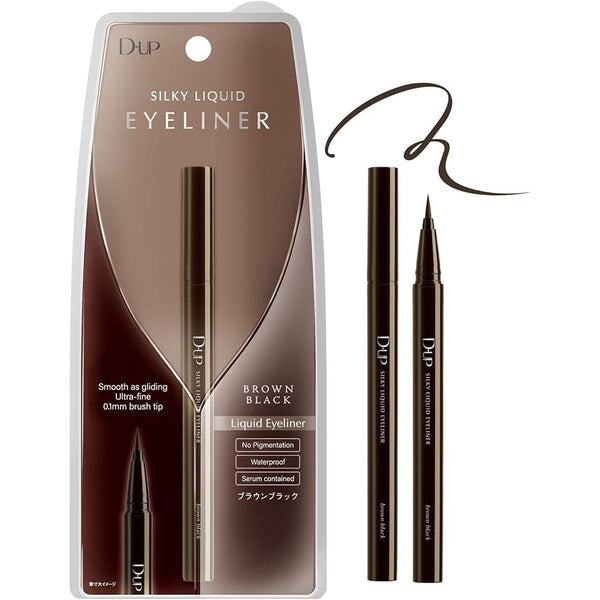 D-UP Silky Liquid Eyeliner Smooth Waterproof Brown Black Eyeliner
