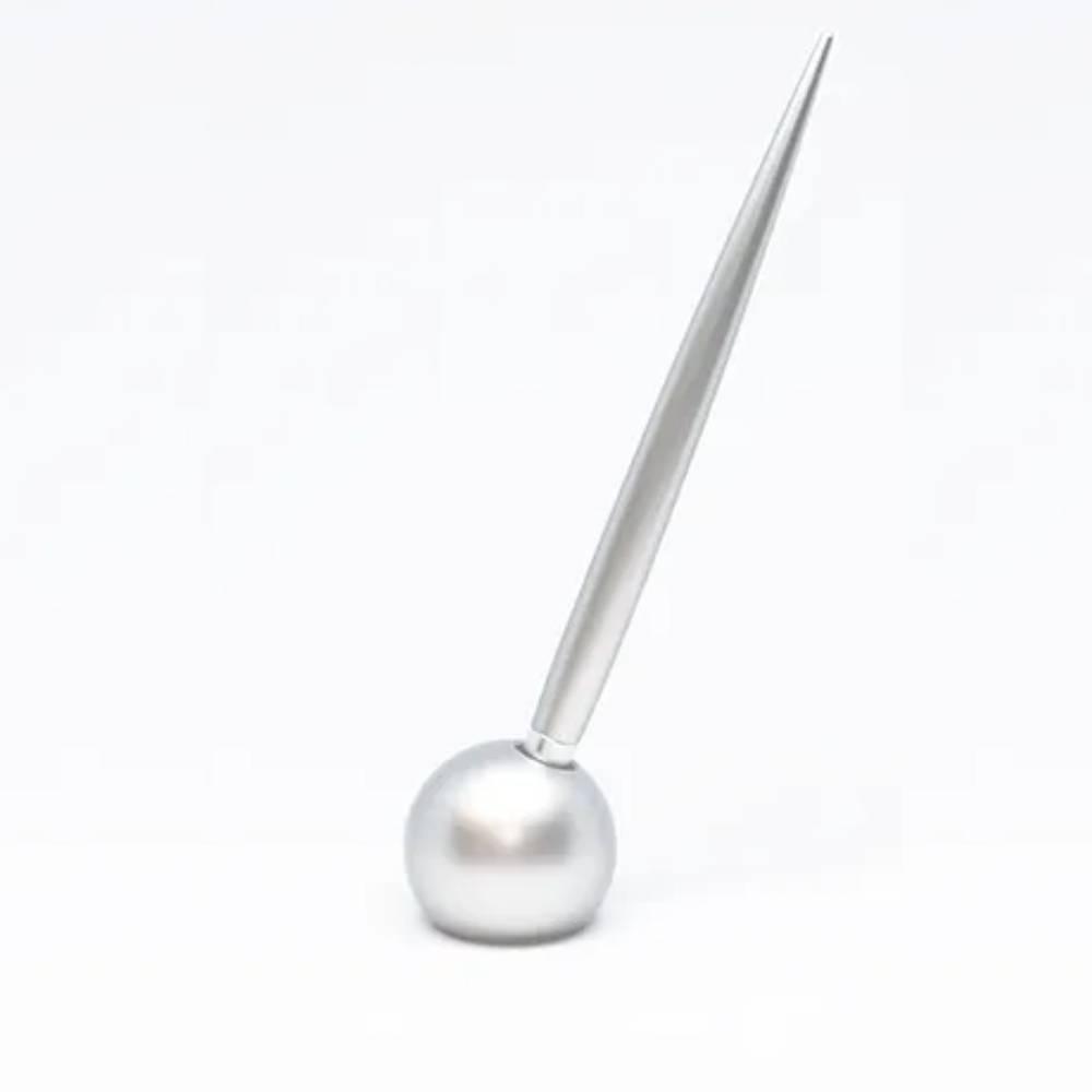 Delight Labo Sand Silver Ballpoint Pen & Stand Set ZE226S