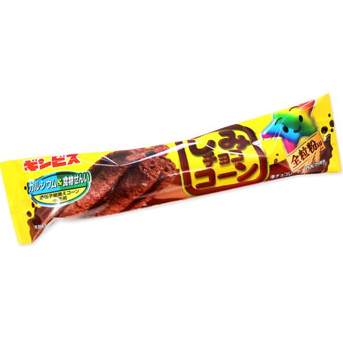 Ginbis Shimi Choco Stick Chocolate Covered Corn Puff Snack (Pack of 10)
