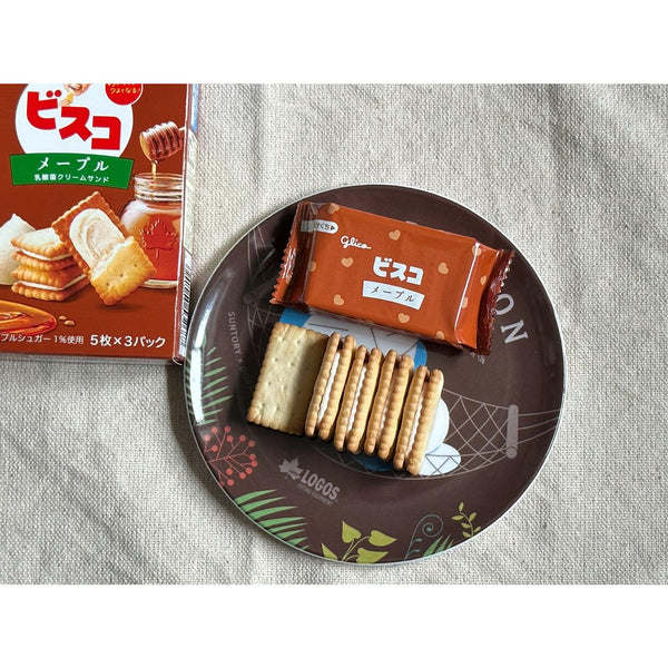 Glico Bisco Maple Syrup Flavored Cream Sandwich Biscuits 15 Pieces