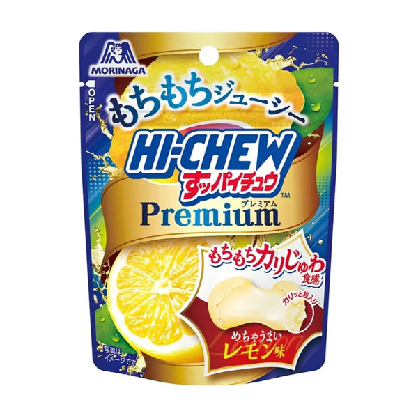 Hi-Chew Premium Sour Lemon Soft Chewy Candy Crunchy Crystals Filled 32g