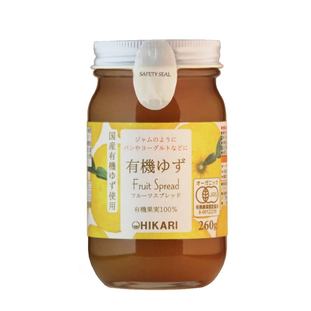 Hikari Foods Organic Yuzu Fruit Spread Natural Sugar-Free Yuzu Jam 260g