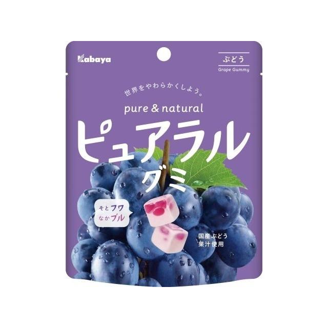 Kabaya Pureral Gummy Candy Soft Airy Grape Gummies 58g