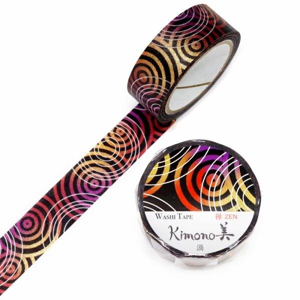 Kamiiso Kimono Washi Tape Zen Vortex Pattern Masking Tape
