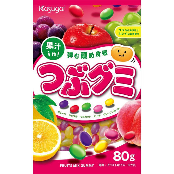 Kasugai Tsubu Gummy Mixed Fruit Flavor Gummies 80g