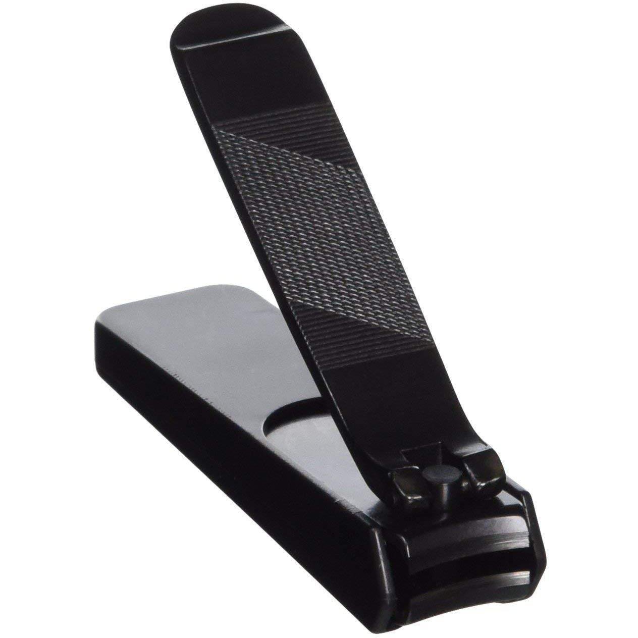 Kiya Nail Clipper Black Steel Classic Nail Cutter Medium