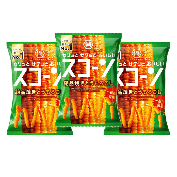 Koikeya Scorn Soy Sauce Grilled Corn Flavor Crispy Corn Puffs 73g