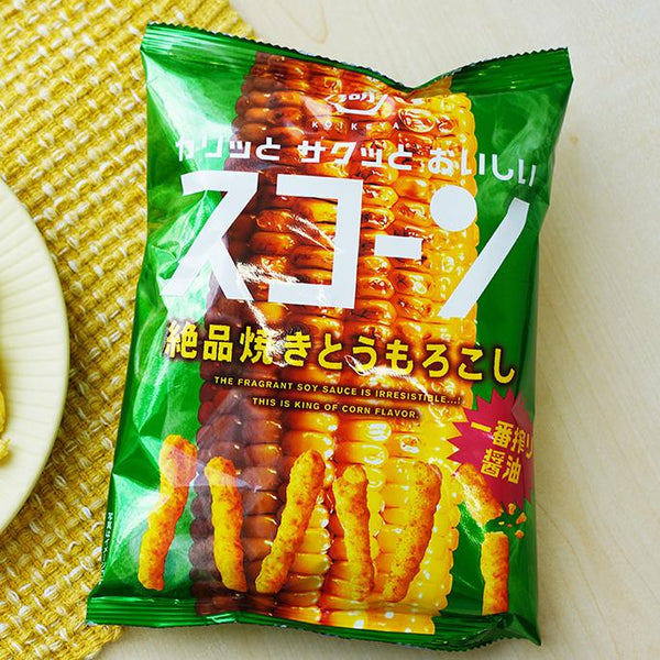 Koikeya Scorn Soy Sauce Grilled Corn Flavor Crispy Corn Puffs 73g