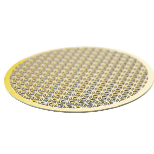 Luxury Brass Coaster Japanese Design Shippo Circles Pattern φ8.6cm