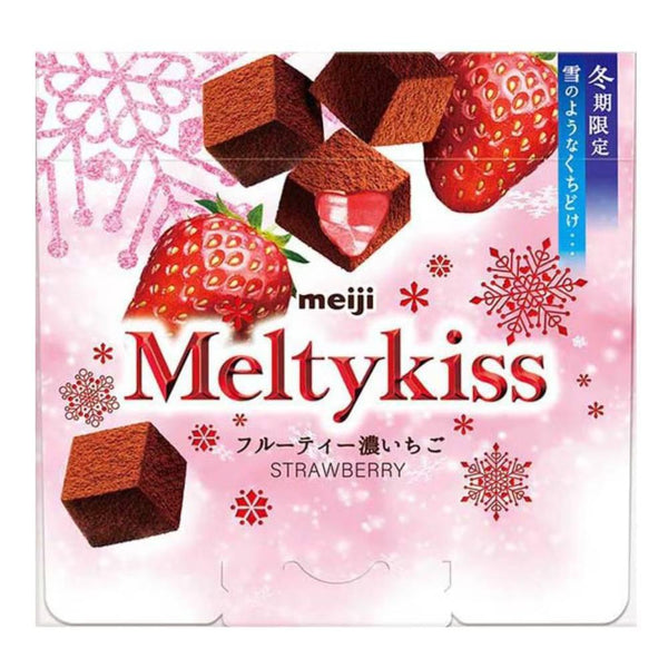 Meiji Meltykiss Strawberry Soft Melting Choco Strawberry Cubes 53g