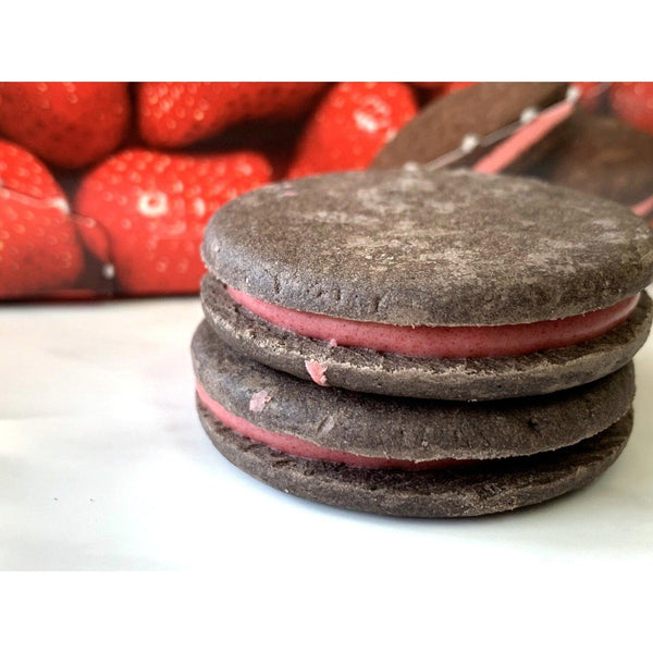 Meiji Rich Chocolate Chocolate Sand Strawberry Sandwich Cookies