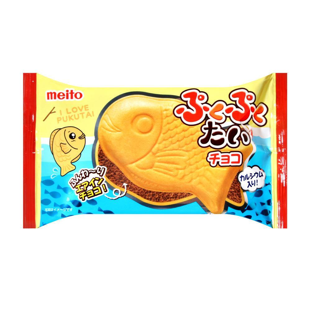 Meito Pukupuku Tai Taiyaki Monaka Wafer with Chocolate Filling 16.5g