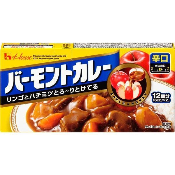House Foods Vermont Japanese Curry Roux Sauce Hot 230g