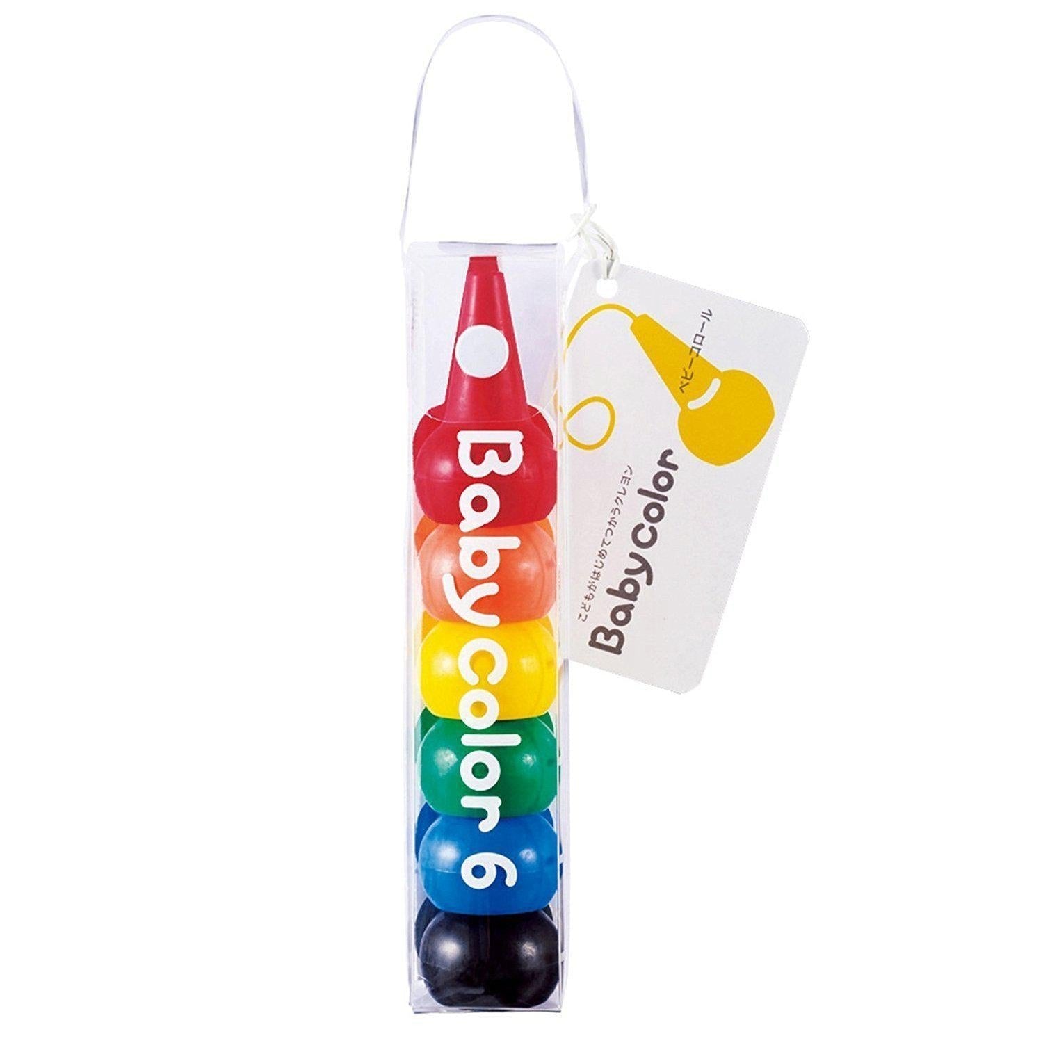 Rangs Japan Baby Color Safe Non-Toxic Washable Crayons 6 Colors