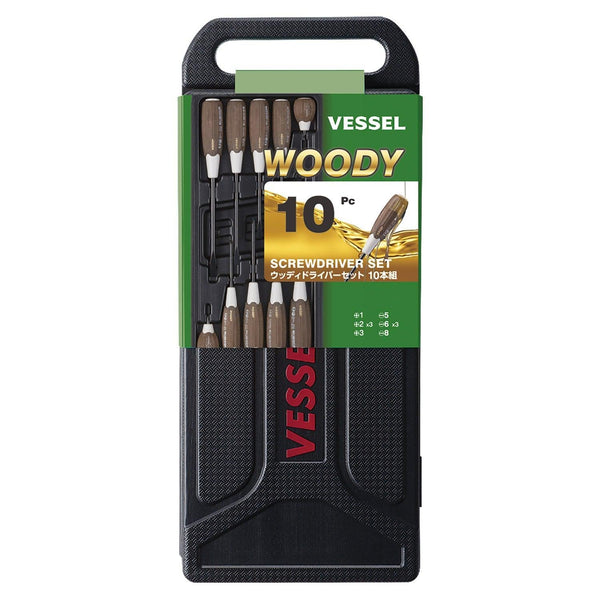 Vessel Woody Driver Screwdriver Set 10 Pieces 3010PS
