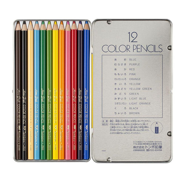 Tombow Colored Pencils Multicolored Pencil Set 12 Colors CB-NQ12C