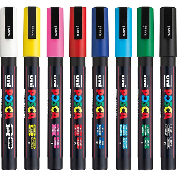 uni Mitsubishi Posca Paint Marker Set 8 Colors PC-3M 8C