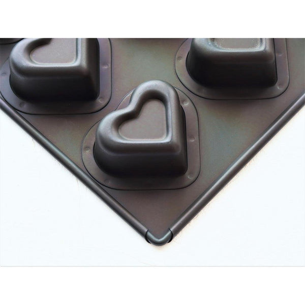 Matsunaga Double-Heart Cake Mold (Teflon-Coated Baking Mold) 12 Wells