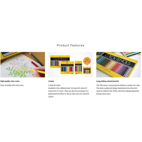Tombow Colored Pencils Multicolored Pencil Set 36 Colors CB-NQ36C