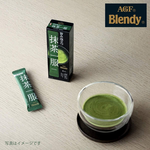 AGF Blendy Sugar Free Matcha Green Tea Powder 4 Sticks