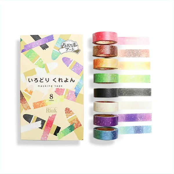 Rinrei Tape Masking Tape Rink Colorful Craft Tape 8 Colors