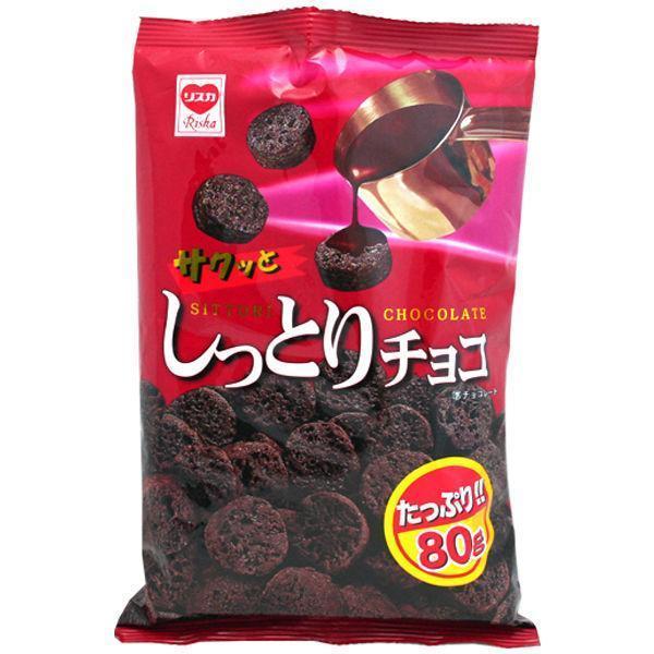 Riska Shittori Choco Chocolate Corn-Puffs Snack 80g