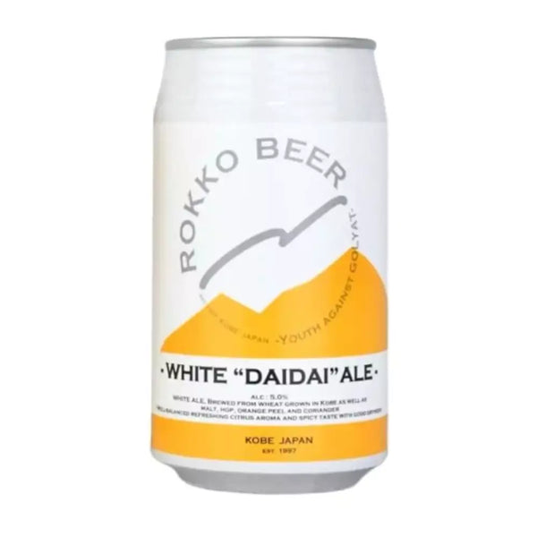 Rokko Beer Daidai White Ale Craft Beer Light & Citrusy 350ml