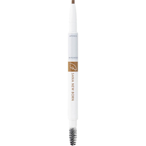 SANA NewBorn W Brow EX Eyebrow Pencil, Powder and Brush