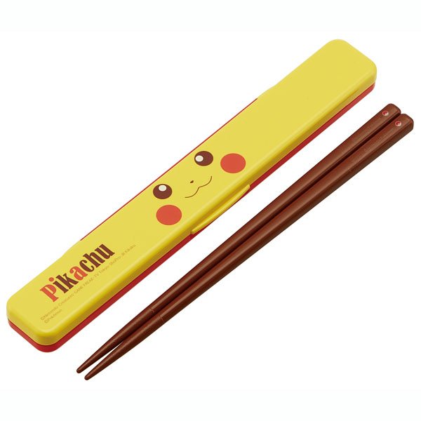 Skater Pokemon Chopsticks With Pikachu Chopsticks Case 18cm