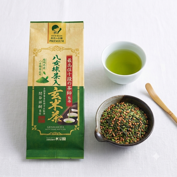 Suisouen Genmaicha Brown Rice Green Tea & Yame Matcha Blend 120g