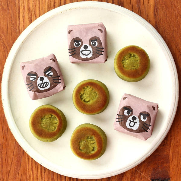 Tanuki Manju Japanese Traditional Bite-Sized Matcha Cake