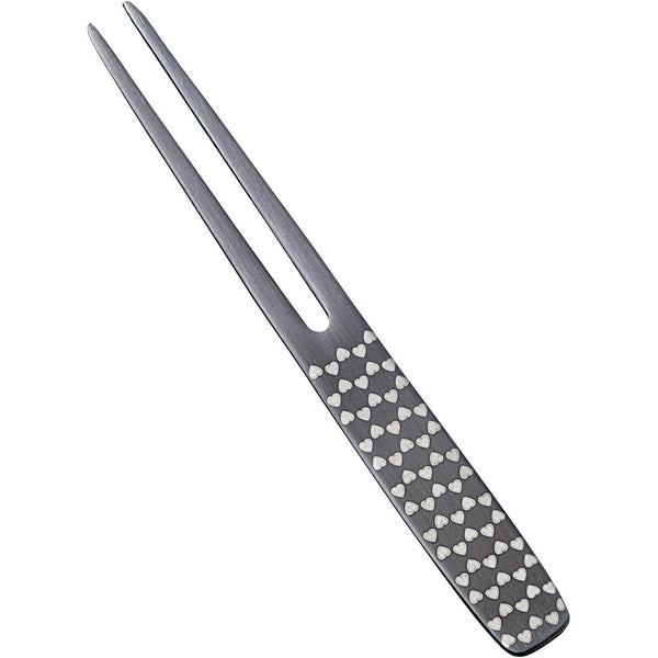 Todai Japanese Black Oxide Steel Wagashi Pick Fork 7 Piece Set