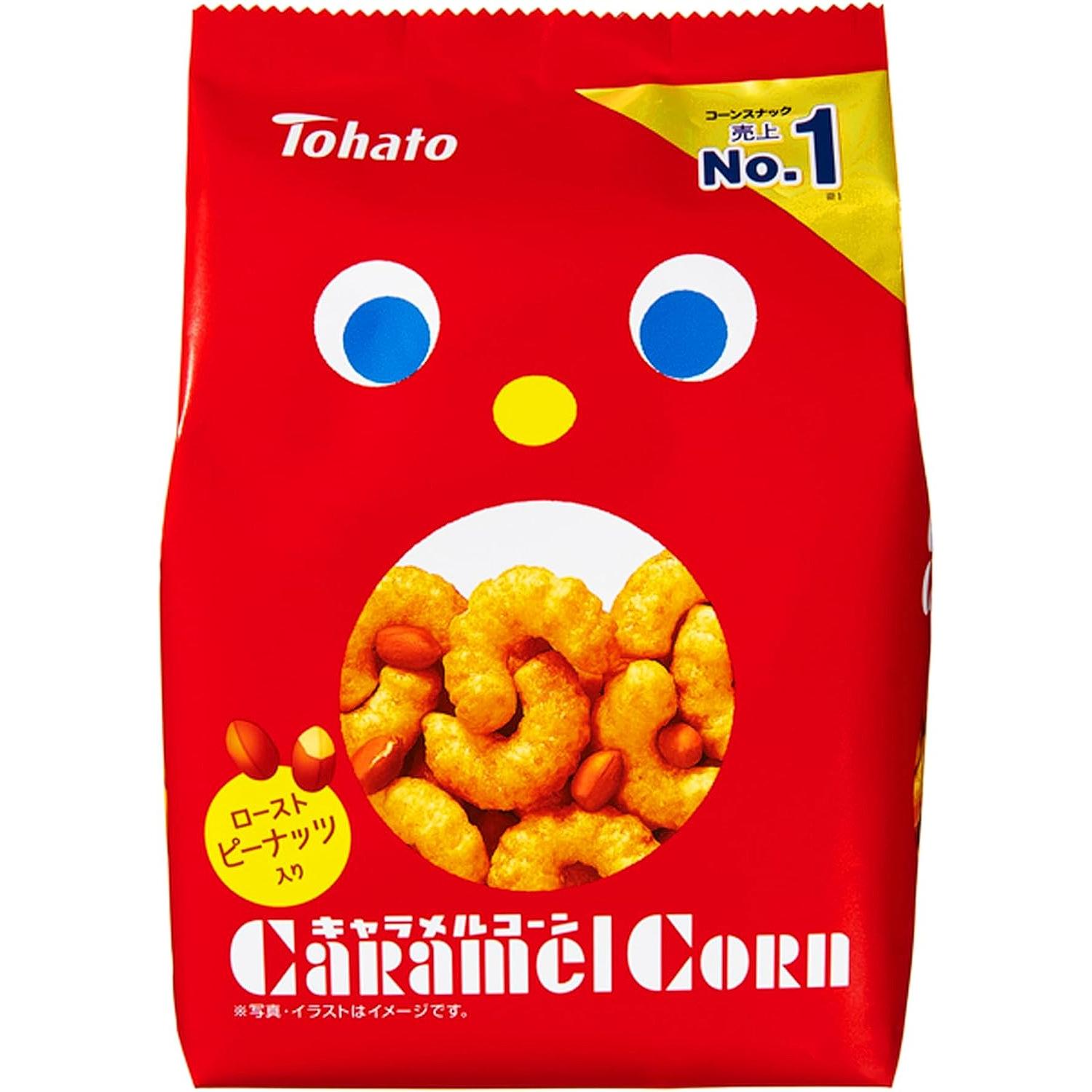 Tohato Caramel Corn Puffs With Peanuts 70g