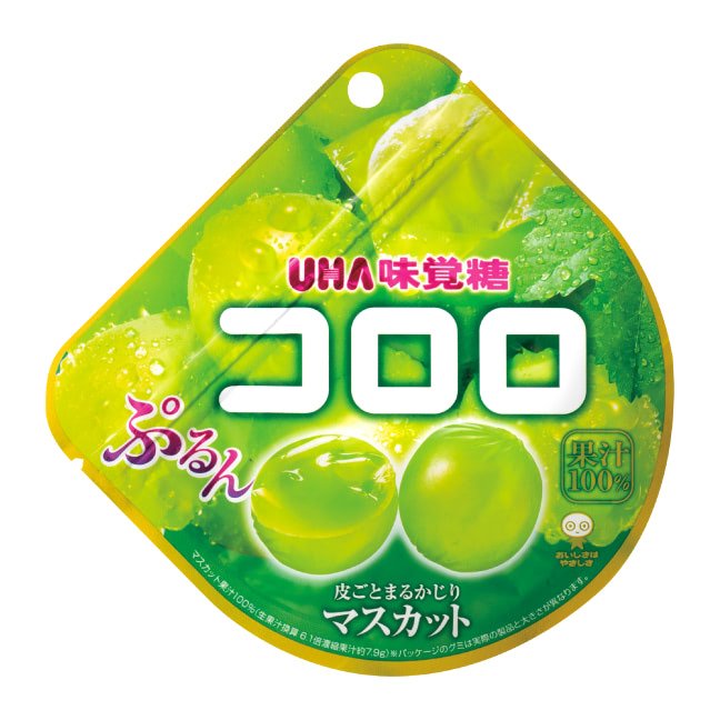 UHA Mikakuto Kororo White Muscat Grape Gummy Candy 48g