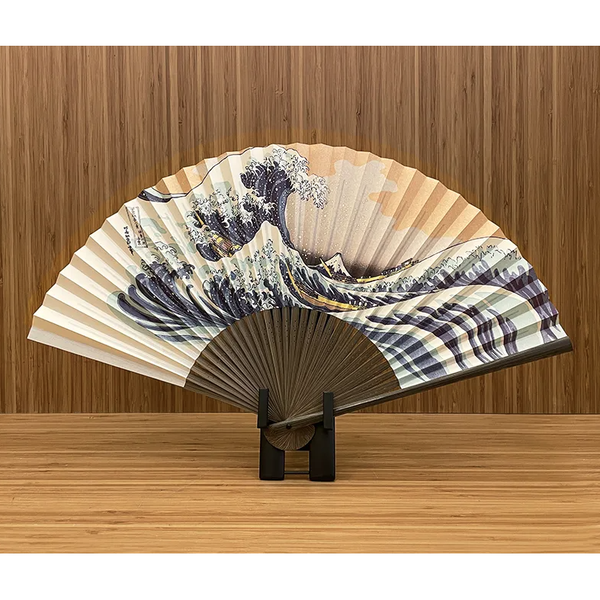 Yamani Red Mt. Fuji Design Japanese Sensu Folding Fan 22.5cm