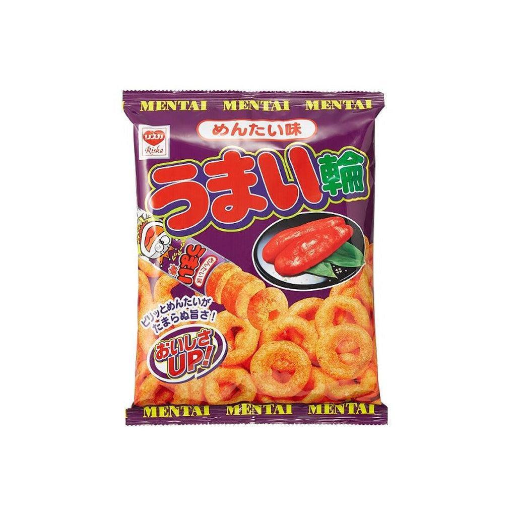 Yaokin Umaiwa Mentai Spicy Cod Roe Corn Puff Rings 75g