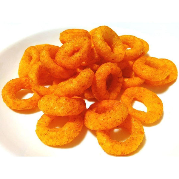 Yaokin Umaiwa Mentai Spicy Cod Roe Corn Puff Rings 75g