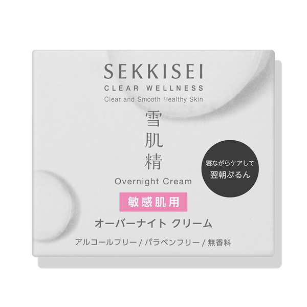 Sekkisei Overnight Face Cream Hypoallergenic Paraben-Free Moisturizer 40g