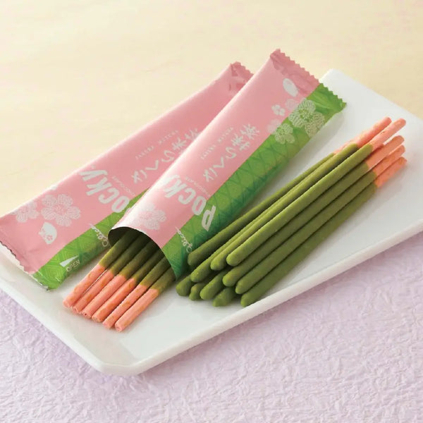 Pocky Sakura Matcha Chocolate Thin Biscuit Sticks 8 ct.
