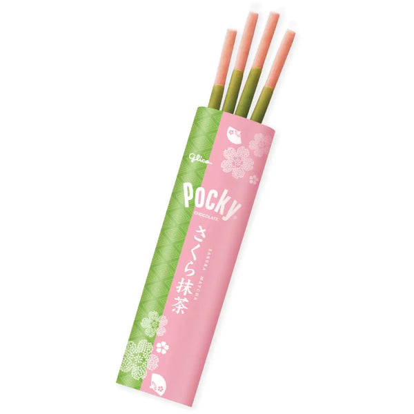 Pocky Sakura Matcha Chocolate Thin Biscuit Sticks 8 ct.