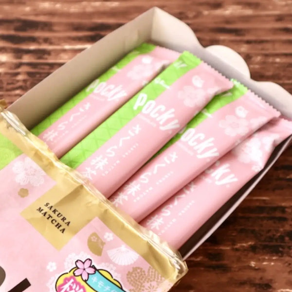 Pocky Sakura Matcha Chocolate Thin Biscuit Sticks 8 ct.