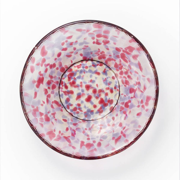 Aderia Handmade Small Glass Plate Pink Sakura Blossoms Design 100mm