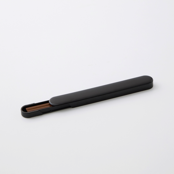 365methods Black Non-Slip Wooden Chopsticks Set with Case 18cm