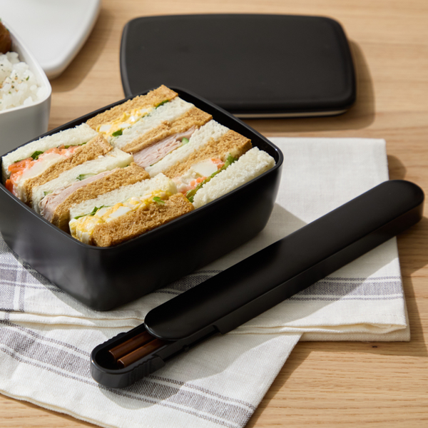 365methods Black Non-Slip Wooden Chopsticks Set with Case 18cm