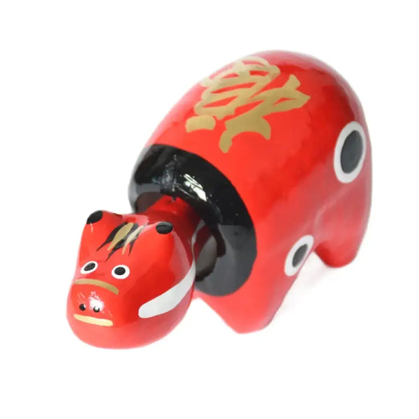 Akabeko Red Lucky Cow Figurine Handcrafted Japanese Home Decor