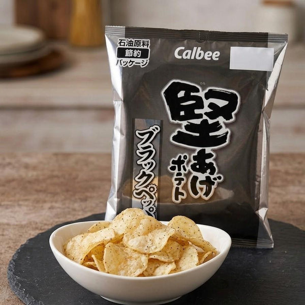 Calbee Kataage Crispy Black Pepper Potato Chips 65g