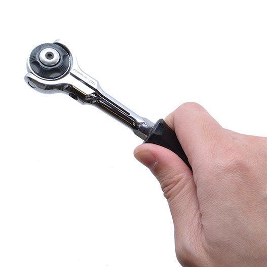 Deen 1/4 Square Swivel Head Ratchet Compact Head 155mm