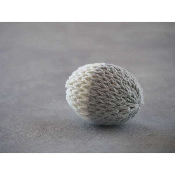 Ferretamago Egg Shaped Toy Cotton Ball for Ferrets Gray White 7cm