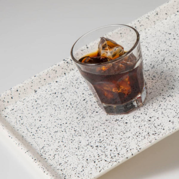 Handmade Stone Style Kishu Lacquerware Tray Non-Slip Navy Blue